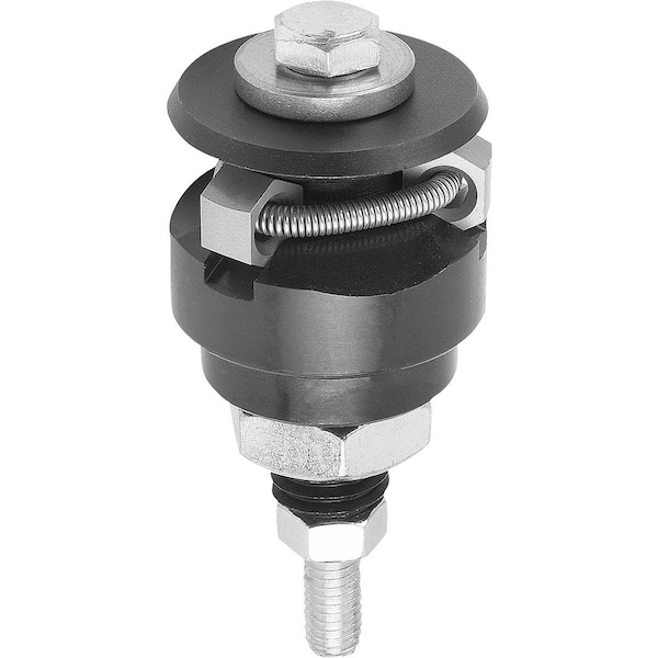 Centring Clamp Form:B Hex, D=26, 5, D1=M10, D4=M05, Steel 1.2842 Hardened, Black Oxide, Comp:Steel